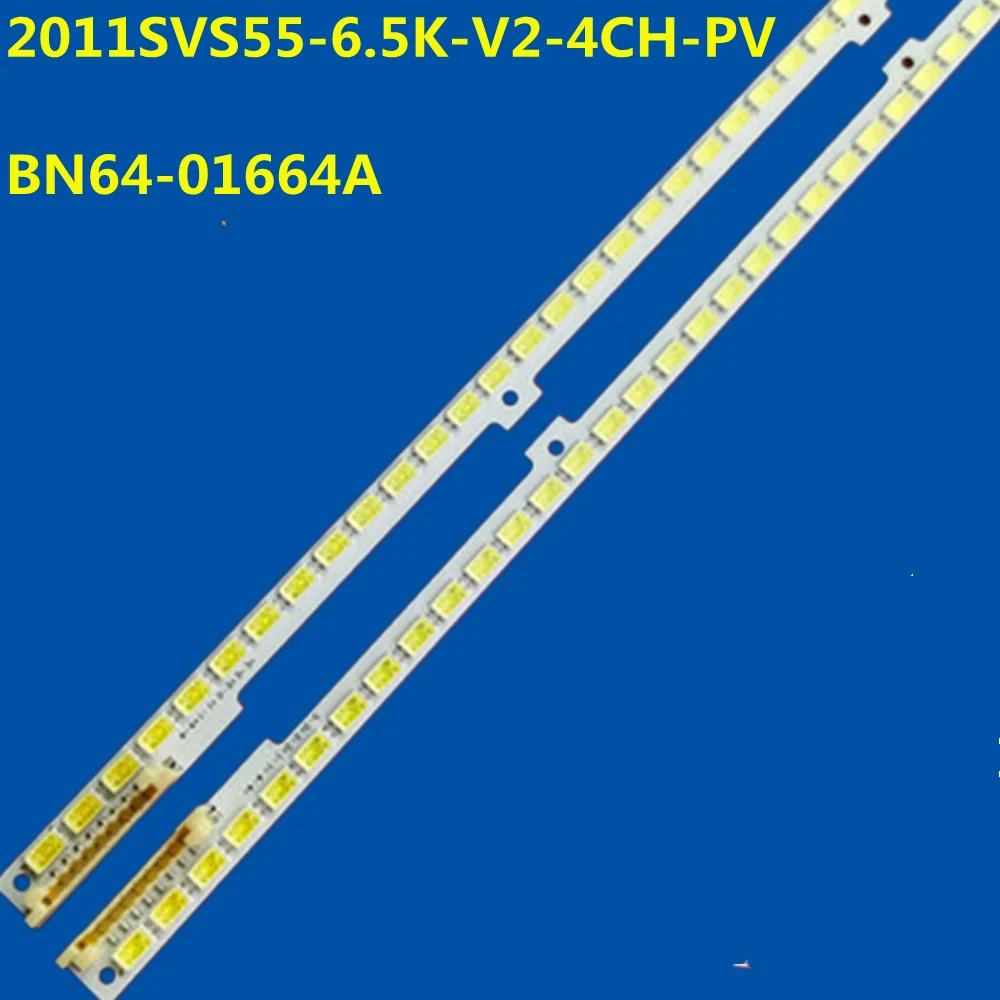 679mm 2PCS LED Backlight Strip 2011SVS55-6.5K-V2-4CH-PV BN64-01664A For UA55D6600 UE55D6500V UN55D6300 UA55D6000SJ  LTJ550HW05-J