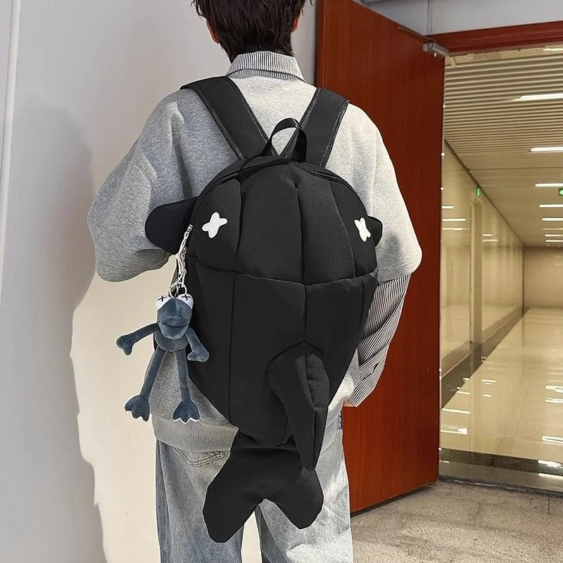 PARK DANCE Shark Backpack Student Sports School Bag Unisex Fashion Funny Personality Casual Trendy Backpack view 4