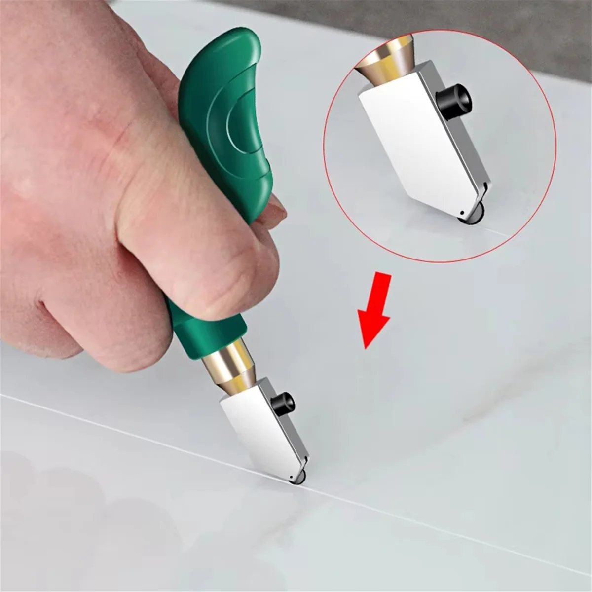 N18R Professional Glass Cutter Cutting Tools Diamond Glass Tile Cutting Tool Manual DIY Glass Tile Cutting Tool Set
