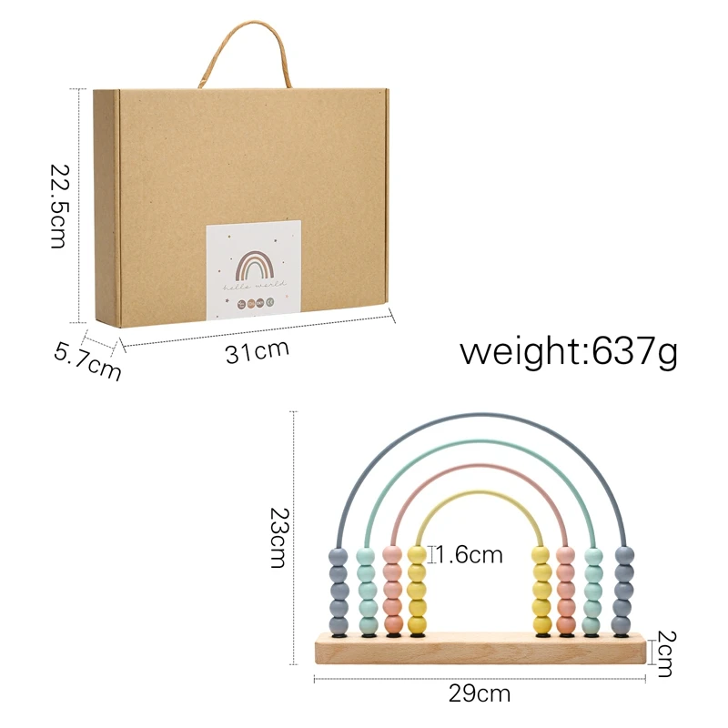 나무 몬테소리 아기 장난감 유아 조기 교육 학습 수학 장난감, 곡선 주판 게임 운동, 실습 능력, 어린이 선물