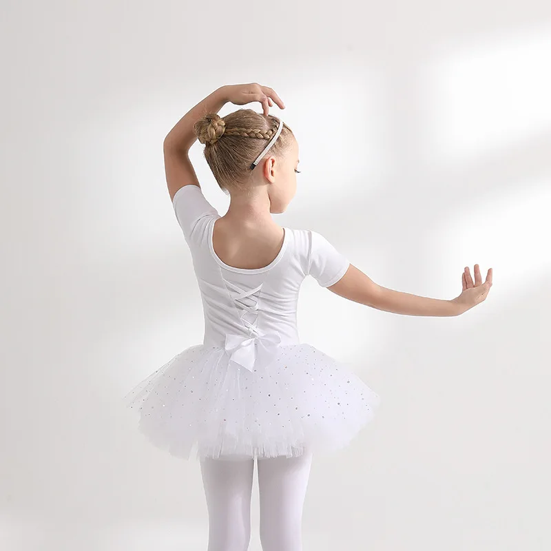 Girls Ballet Tutu Dress Dance Dress for Toddlers Kids Gymnastic Leotard Dresses With Full Lining Cotton Ballet Closed Crotch - view 5
