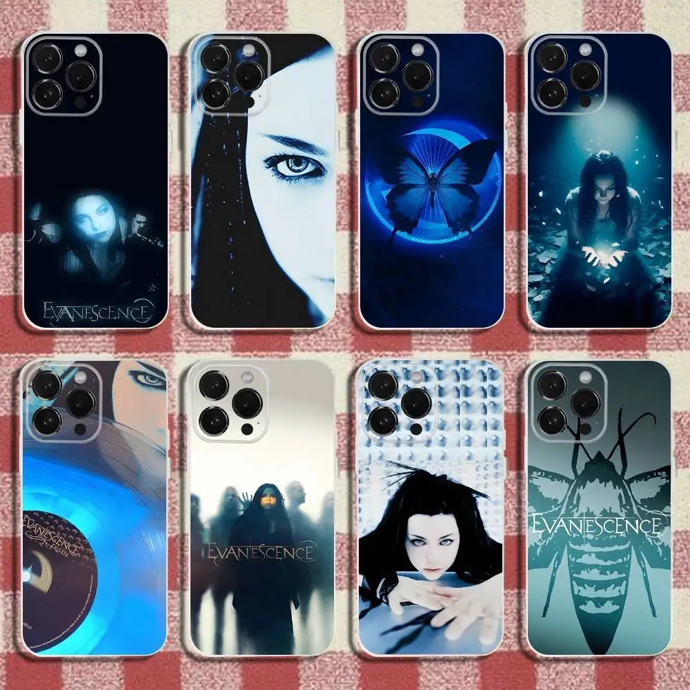 حافظة هاتف Evanescence Amy Lee لهاتف iPhone 16,15,14,13,12,11 Pro,Max,Plus,X,XS,XR,SE,سيليكون شفاف صغير ناعم