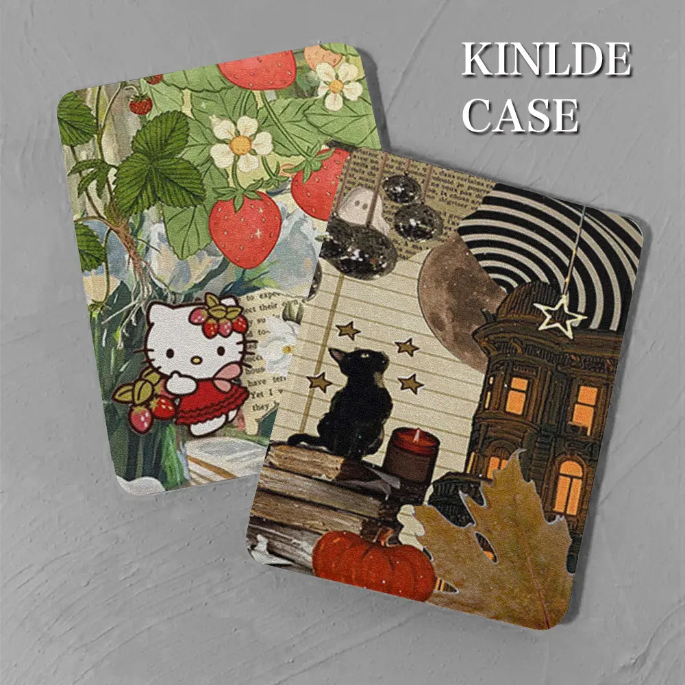 kindle case cute cat pattern paperwhite12th basic2024silicone soft shell 2022 11th 10th 9th generation Oasis 2 3 funda 2021