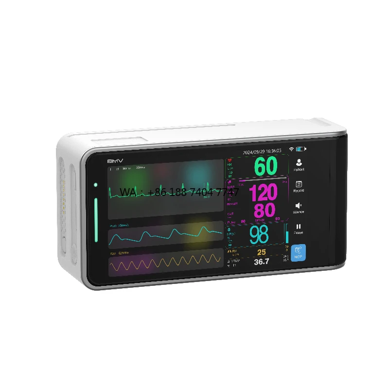 Patient Mnitor Built-in Battery for Animals CatsPortable 5.5-Inch Touchscreen Multi-parameter 4-in-1 Compact  N6