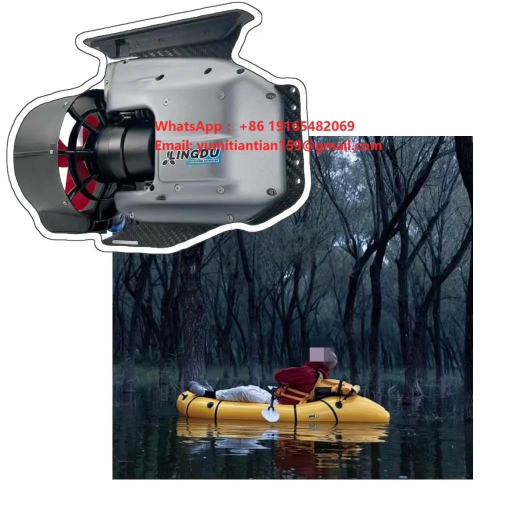 ZX- D800 2 Person Foldable IP68 Waterproof Electric Thruster Backpacker Kayak Steering Kit Standard Set Battery 1 Year
