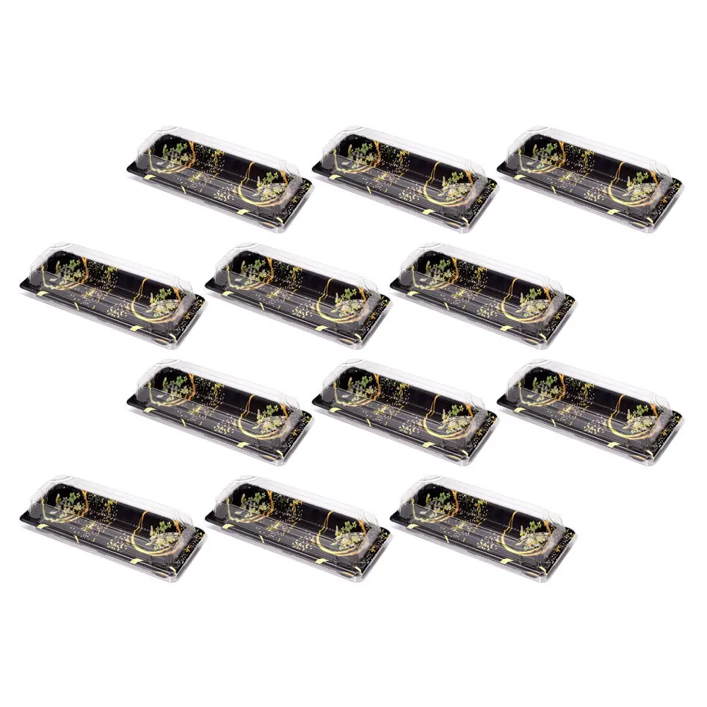 

20Pcs Disposable Sushi Box Bpa Free Food Grade Container Refrigerator Safe Take Out Box for Meals Snacks Leftovers Fast Heating