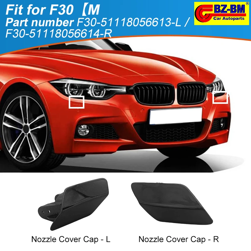 Front Bumper Headlight Headlamp Washer Nozzle Cover Cap For BMW 3 Series F30 F30lci M f80 Sport 51118056613 51118056614