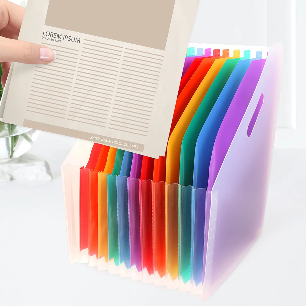 2Pcs Plastic File Folder Expandable Organizer for Documents Receipts Cards Statements Compact Desktop Filing Solution