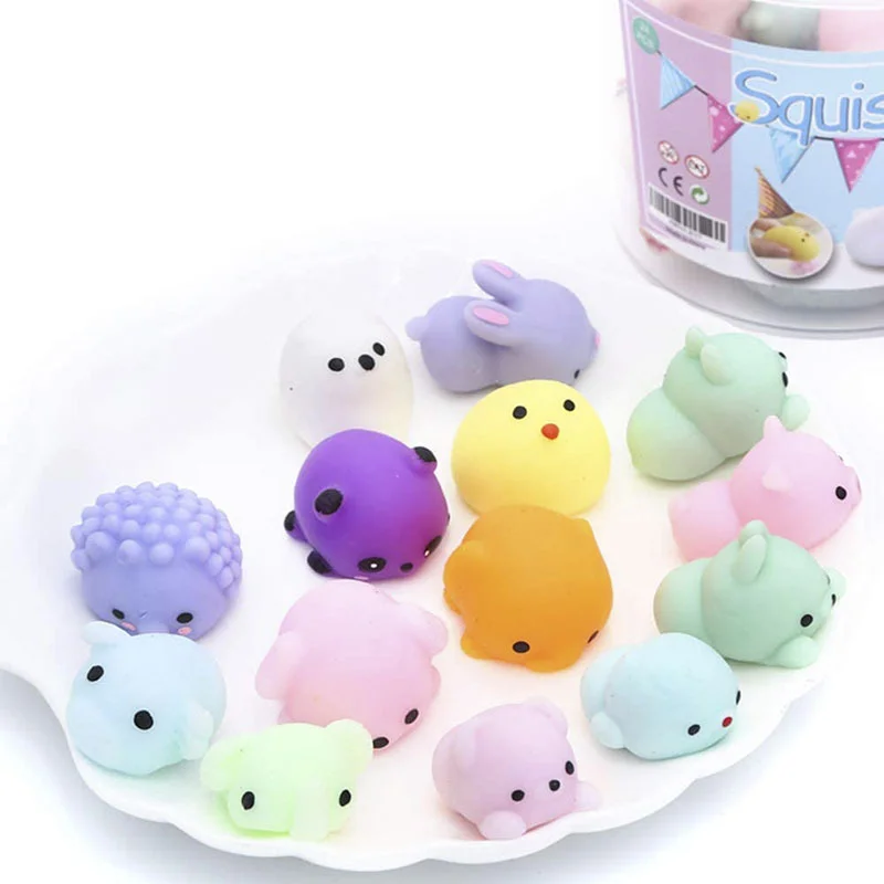 24pcs Squishy Toy Cute Animal Antistress Ball  Mochi Toy Stress Relief Toys Fun Gifts With Stress Relief Toys