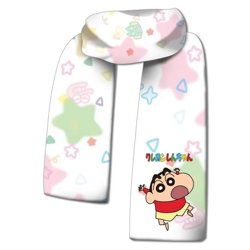 Cartoon Crayon Shin Chan Anime Shin Chan Pajama Scarf Autumn/Winter Warm Double Sided Velvet Simple Fashion Exquisite Scarf