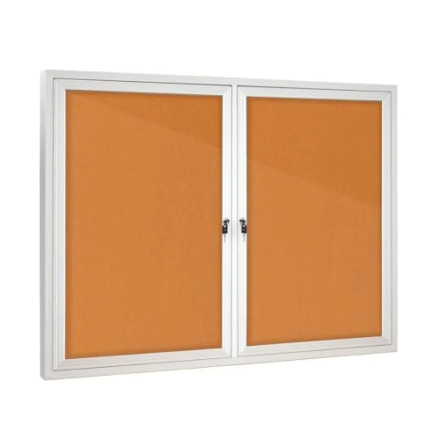 

Enclosed Bulletin Board with Locking Door Outdoor Bulletin Board Weatherproof Lockable Display Case for Home Office and Communi