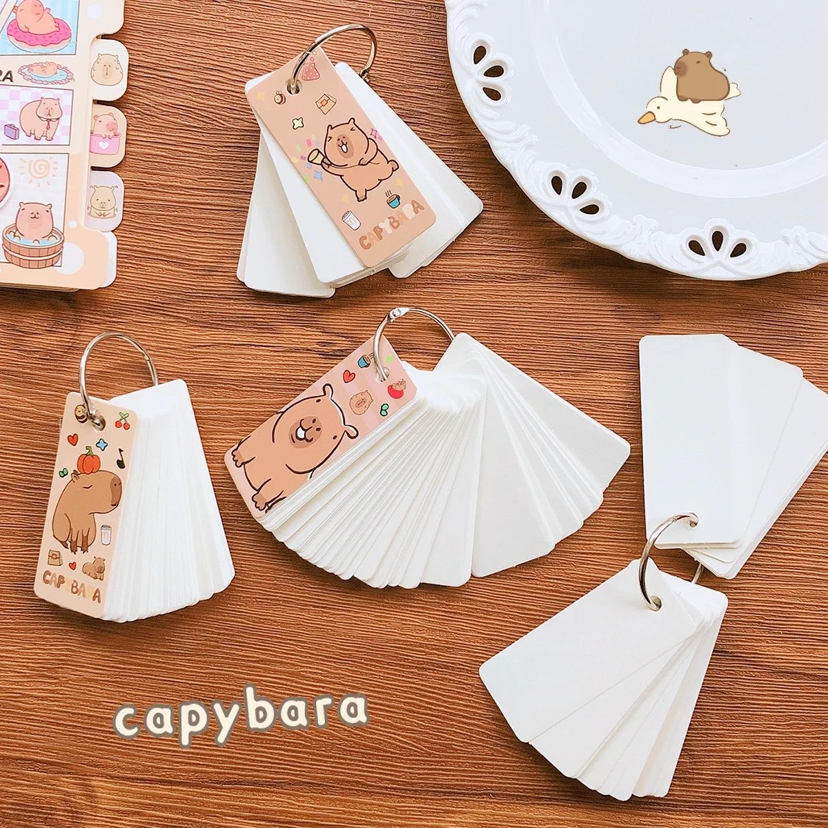 Cute Capybara note books kawaii Student Stationery office accessories School supplies Mini Portable  Daily Notepad