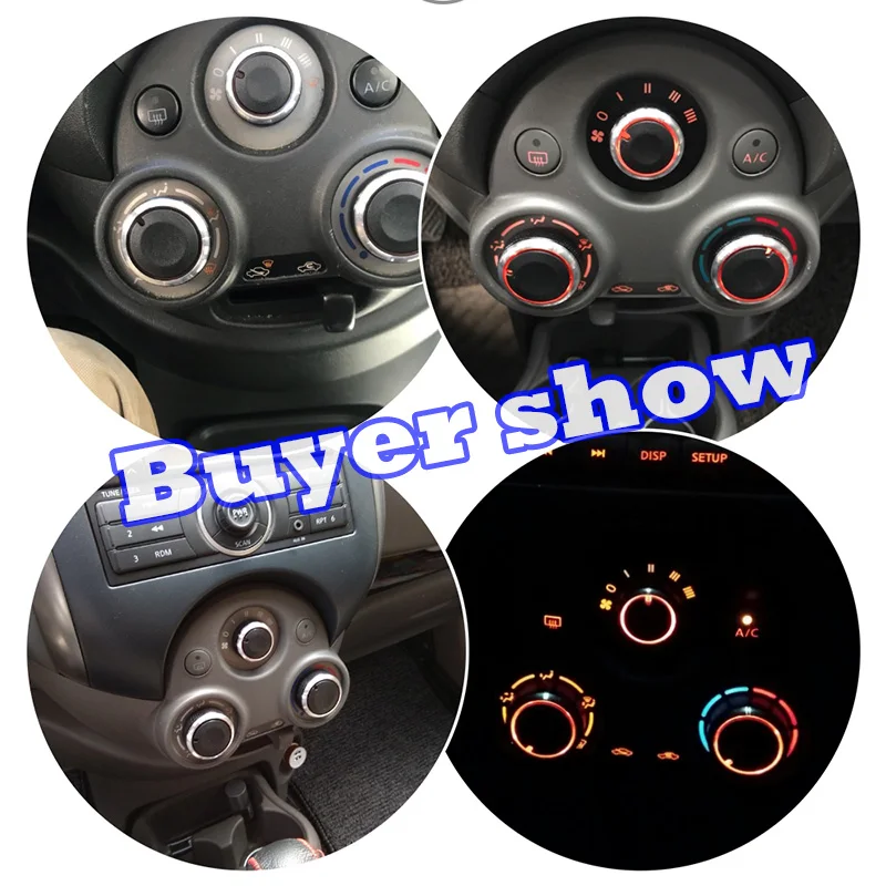 Dla Nissan CUBE Z12 Latio Almera Versa N17 uwaga E12 Micra K13 Mitsuoka Viewt AC grzałka klimatyzacja pokrętło sterujące przełącznik gałki przyciski