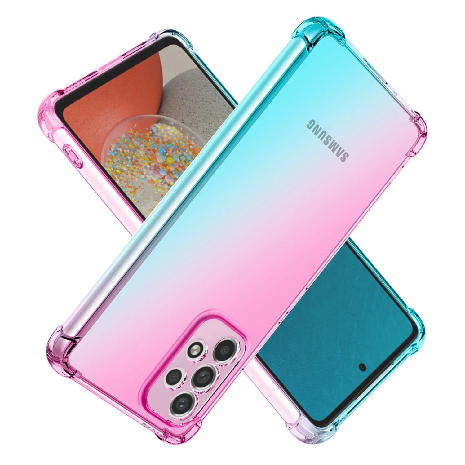 

Phone Case Samsung Galaxy A13 A32 A33 A53 A73 A12 A82 Clear Cute Gradient Slim Anti Scratch Flexible TPU Cover Shockproof Case