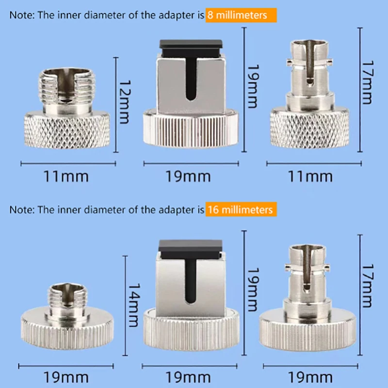 New Optical Fiber Connector Adapter SC/FC/ST Optical Power Meter Conversion Head Red Pen Metal Cap