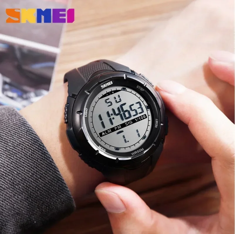 SKMEI 1025 Waterproof Digital Wristwatches for Men Sports Countdown Mens Electronic Shockproof Watch Military Clock Reloj Hombre