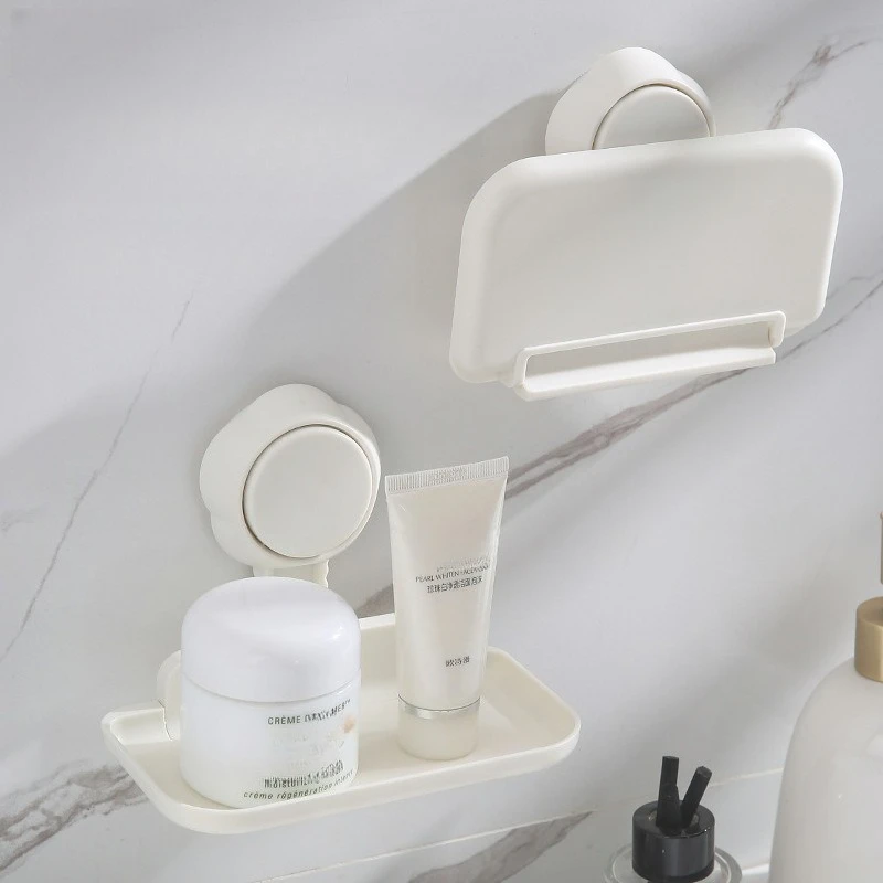 

Настенная складная полка для хранения в ванной комнате на присосках, без сверления, для хранения на стене