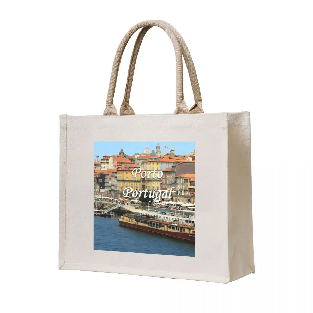 

Porto, Portugal (caption) Tote Bag woman shopping bag shopper bag women hand bags shopping cart bags