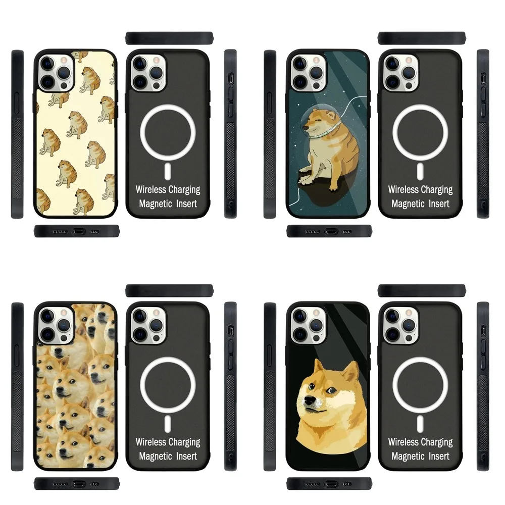 Cheems-S Doge   Phone Case Strong Magnetic For IPhone 15,14,13,Pro,Max,Plus,11,12,Mini For Magsafe Wireless Charging