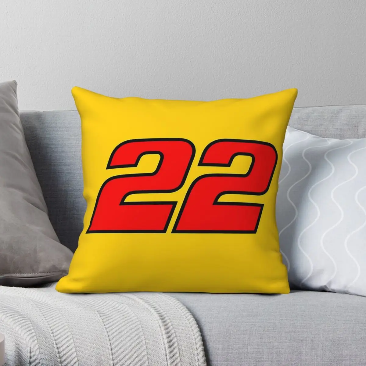 Joey Logano Racing Driver Pillowcase Polyester Linen Velvet Pattern Zip Decorative Throw Pillow Case Home Cushion Cover 45x45
