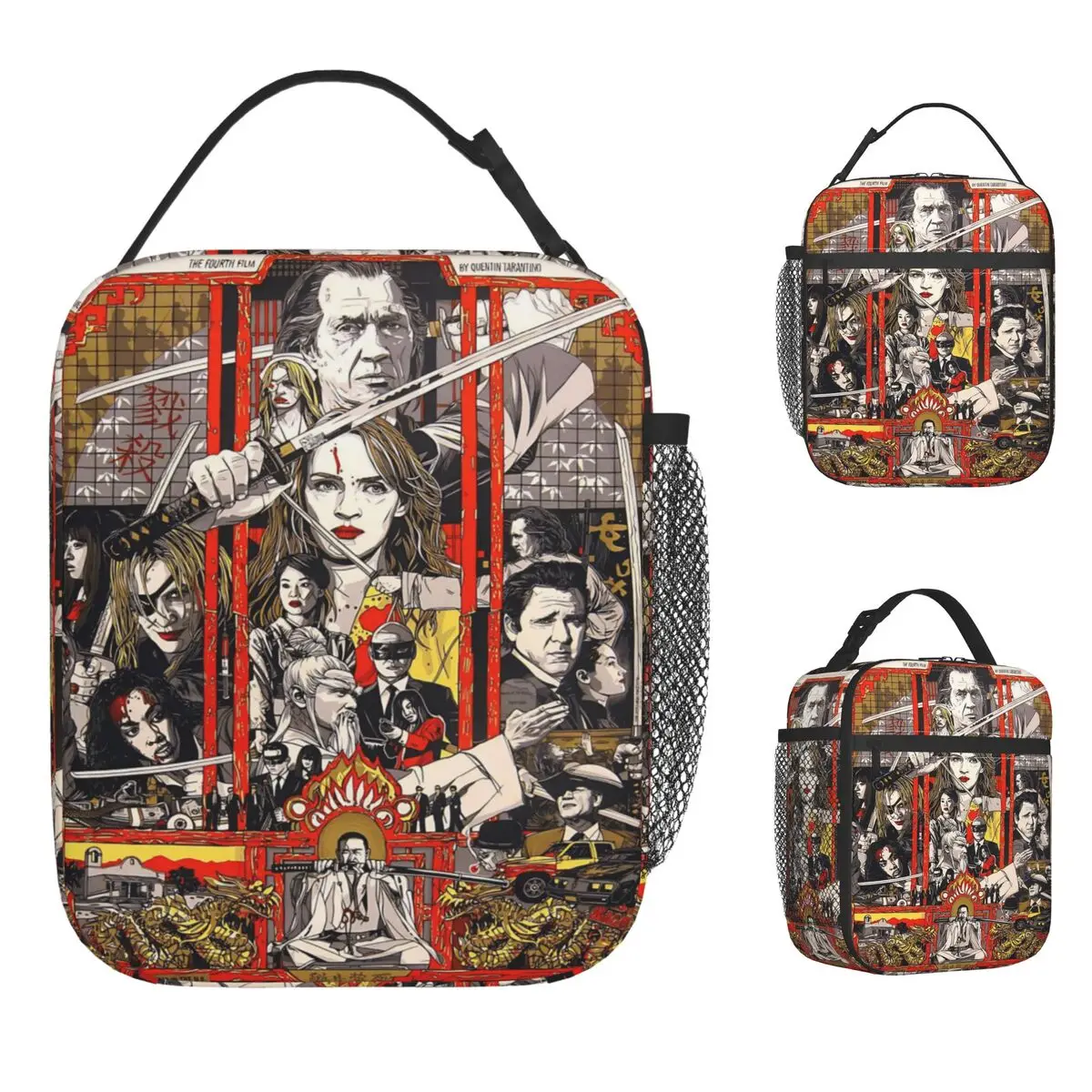 

Kill Bill The Whole Bloody Affair Сумка для обеда для женщин Графический дизайн Ланч-бокс Сумка-холодильник Портативные оксфордские термосумки для обеда