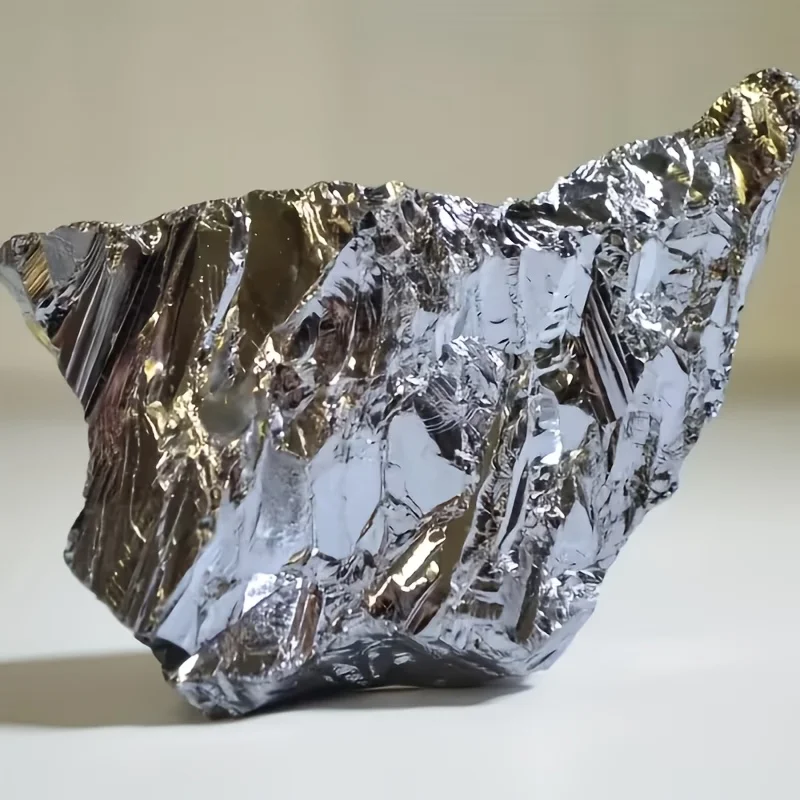 A natural, rough-textured terahertz crystal, a metallic-lustered mineral specimen, suitable for garden, potted plant
