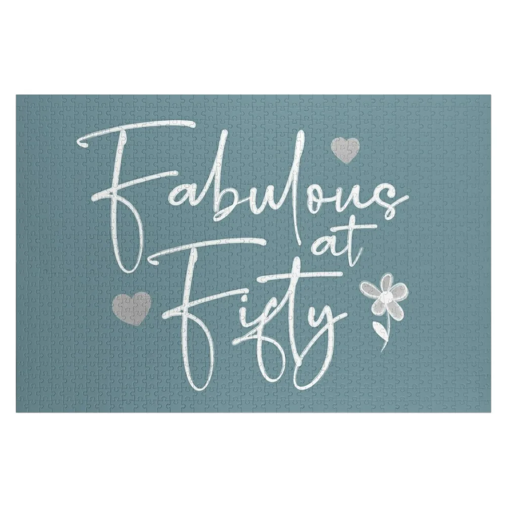 

Fabulous at 50, pretty 50th birthday gift - Caroline Laursen Original Jigsaw Puzzle Customizable Gift Customized Photo Puzzle