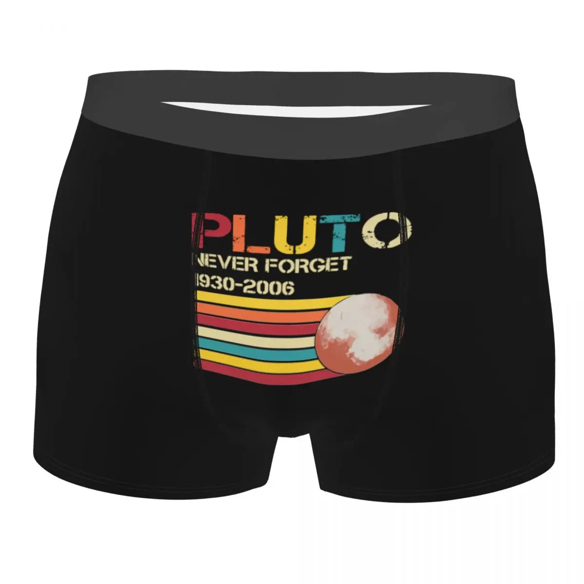 

Sexy Boxer Pluto Never Forget 1930-2006 Shorts Panties Briefs Men's Underwear Retro Breathable Underpants for Homme Plus Size