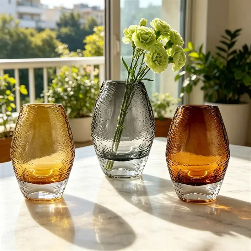 for Nordic Creative Color Hydroponic Stained Glass Vase Small Flower Arrangement Home Decoration Ornament