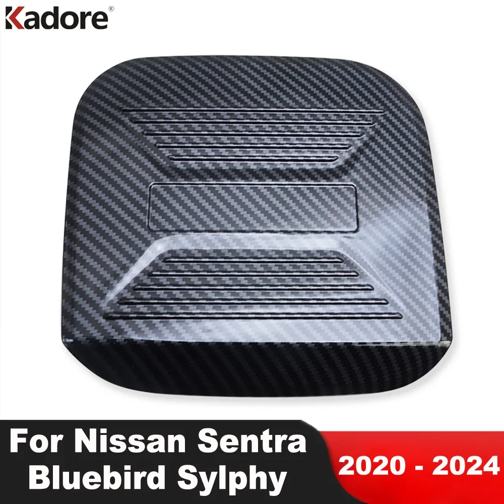 

Fuel Gas Tank Cover Trim For Nissan Sentra Bluebird Sylphy 2020 2021 2022 2023 2024 Carbon Fiber Oil Cap Covers Car Accessories