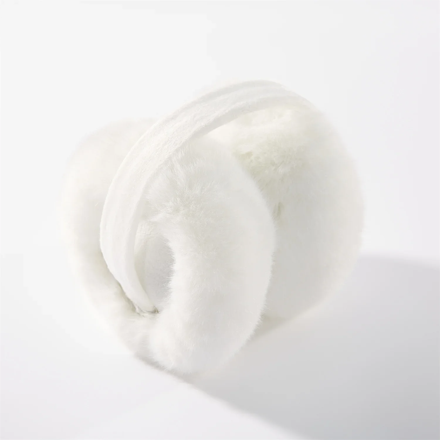 Anjj Classic White Earmuffs Winter Fashion Plush Warm Windproof Ear Muffs Imitation Rabbit Fur Man Woman Accessories