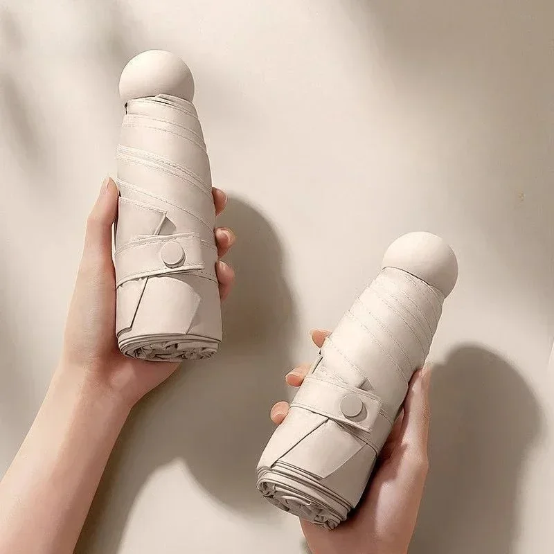 

Мини-карманный капсульный зонт, тройной зонт, зонтик от солнца, зонтик от солнца