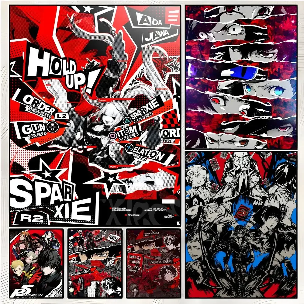 Game Urban Rpg Persona 5 Painting Calligraphy Canvas Wall Art Mural Living Room Canvas Decor Gifts