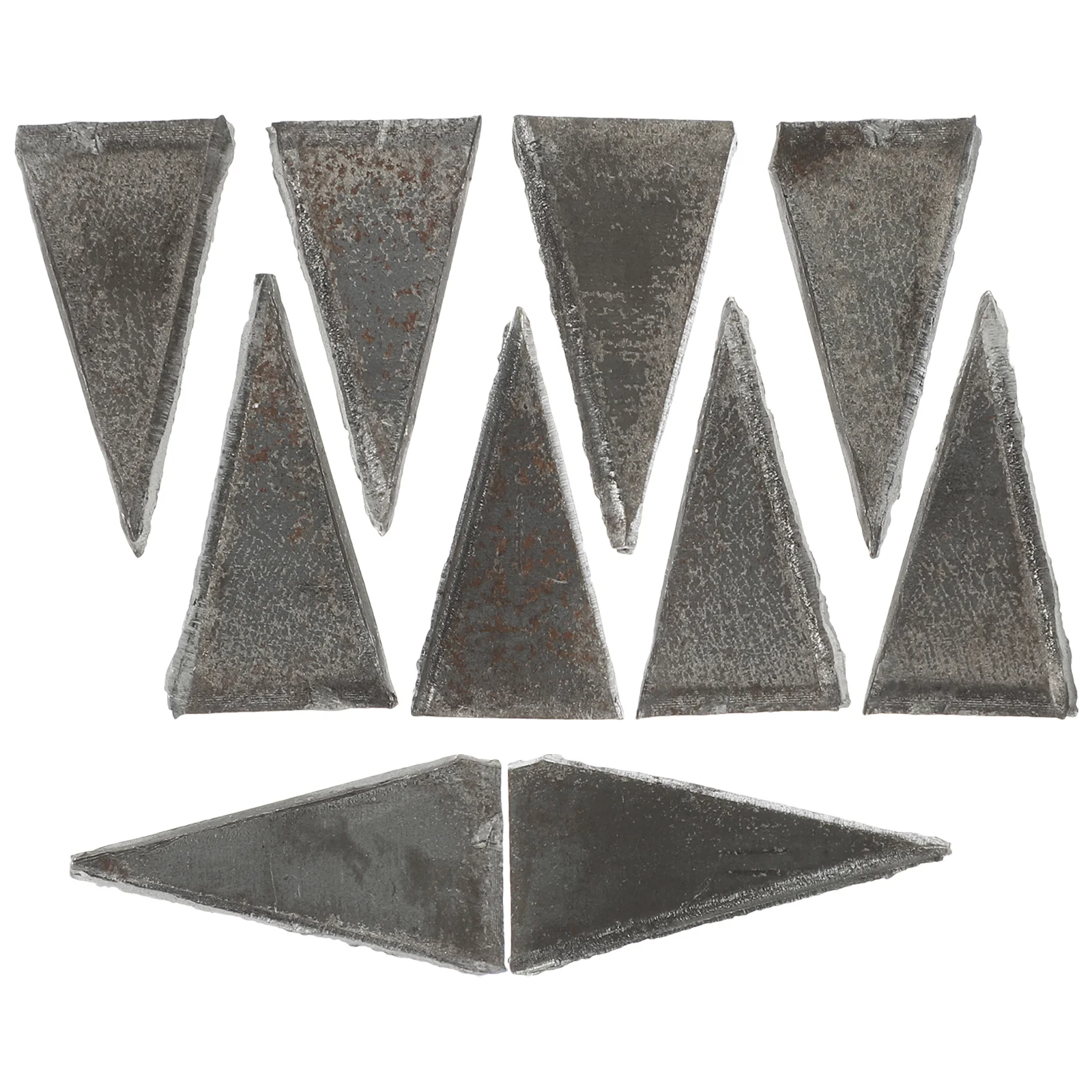 

20 Pcs Hatchet Tool Triangle Wedge Accessory Metal Wooden Handle Wedges Replacement Carbon Steel for Home