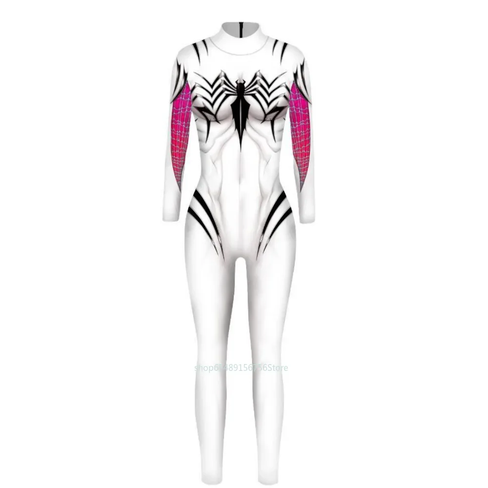 Combinaison Sexy Trempée SpidSuffolk Iron Man Cosplay Costume pour Femme, Costume de Batterie Adulte, Venom Gwen, Smile Hero, Halloween Carnival Gift