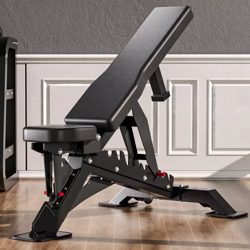 Adjustable weight bench press training stool, suitable for home gyms, heavy duty multi-position tilt, lie flat, down oblique