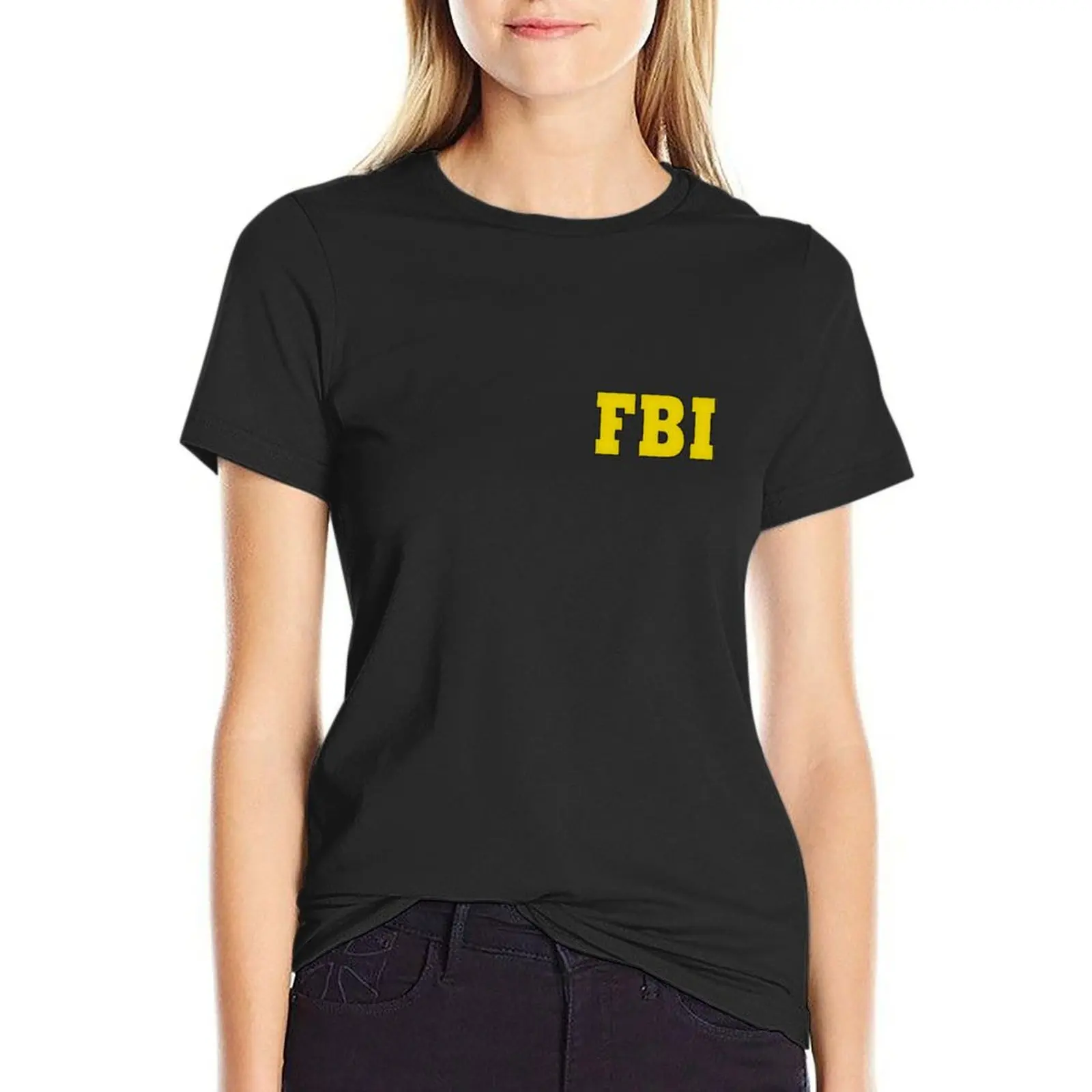 

FBI T-Shirt Short sleeve tee aesthetic clothes female Woman T-shirts