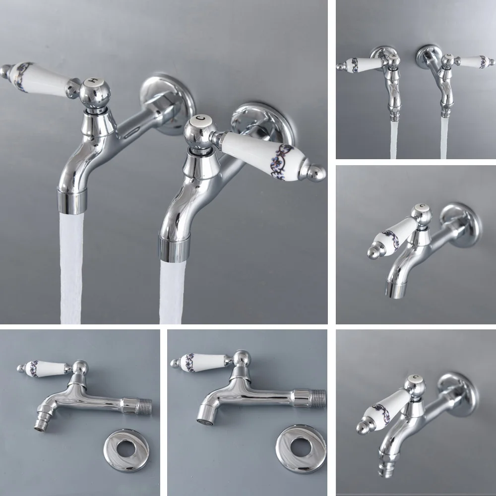 

Хромированный настенный кран для бассейна, кран для холодной воды, аксессуары для ванной комнаты, уличная раковина, садовые краны, декоративный кран для стирки Nzh318