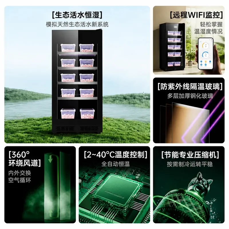 WiFi Reptile Terrarium Egg Incubator Constant Temperature Humidity Winter Pet Brooder Household IB208