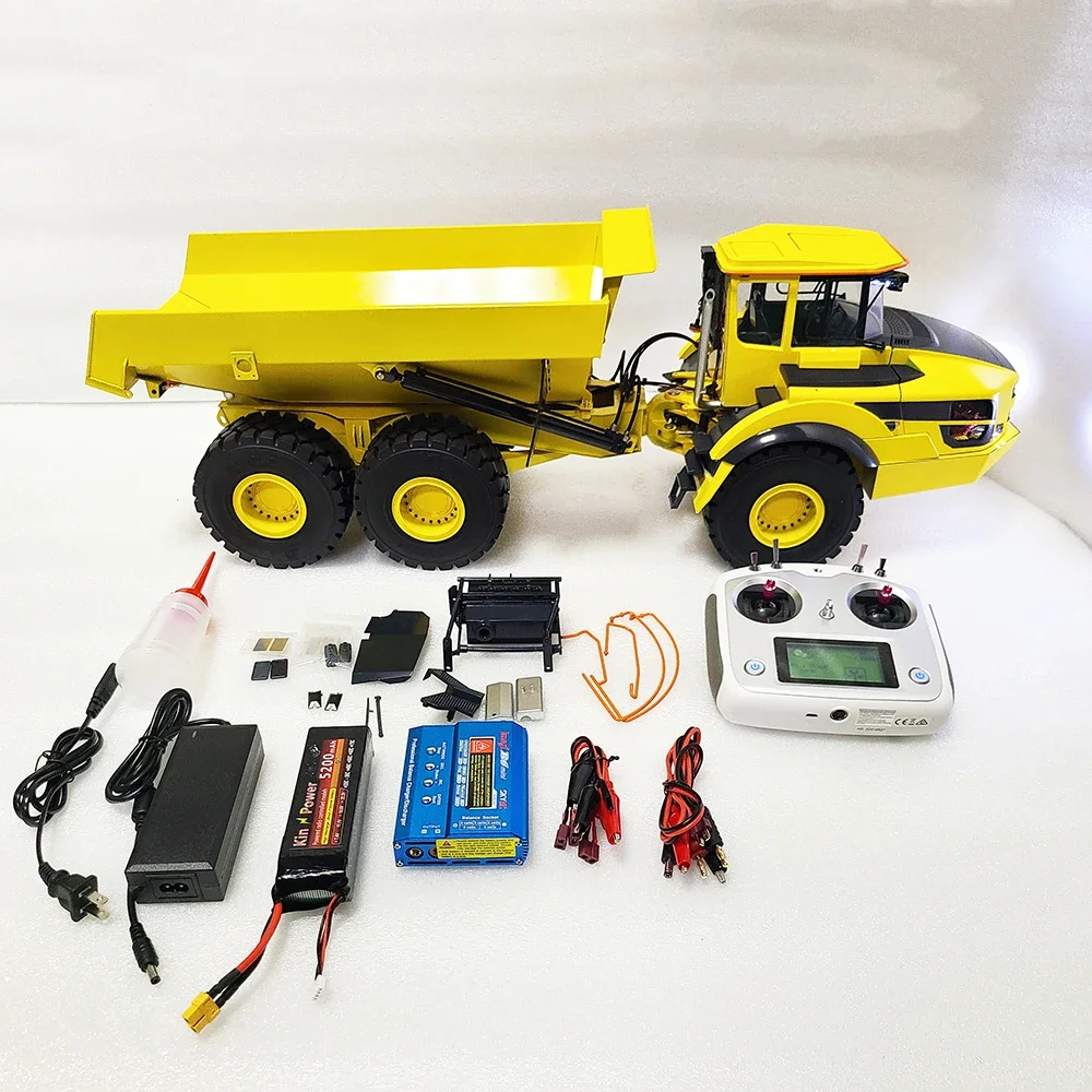 JD-166 1/14 RC Hydraulic Articulated 6x6 Truck Dump Truck FS-i6S Remote Control with Sound and Light Dump Truck Model E450C