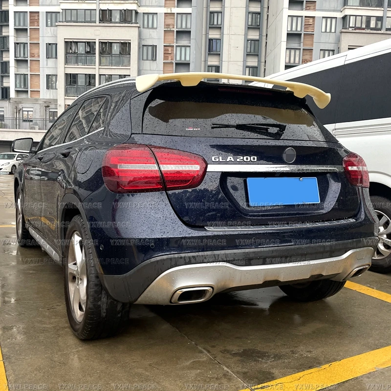 For Mercedes Benz GLA Class X156 GLA200 260 GLA45 AMG Line 2014-2019 ABS Plastic Rear Roof Spoiler Car Accessories