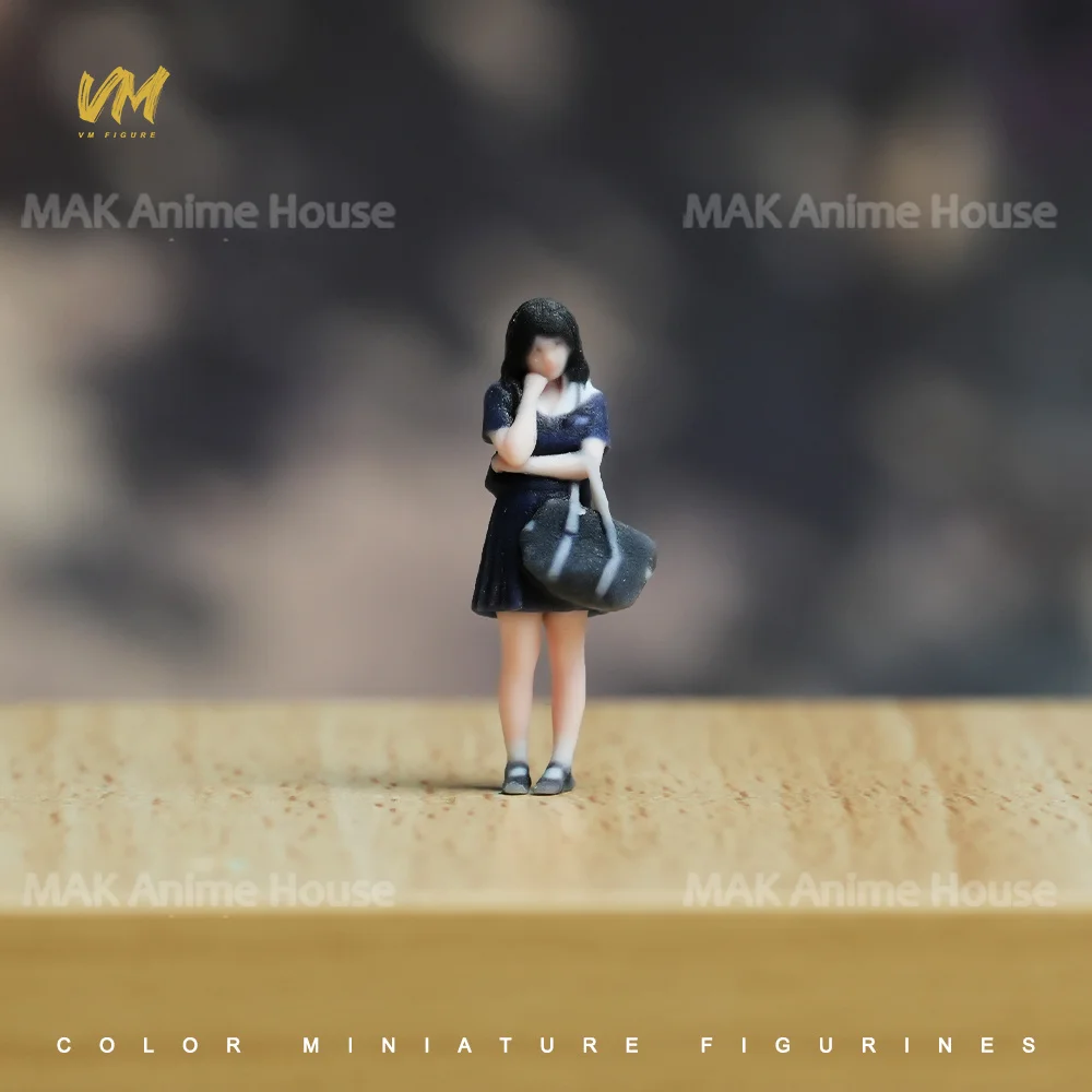 1/87 1/64 1/43 1/24 1/18 トレンディな男性バリスタ キュートなロリ巻き毛の男性修理工 3Dプリント小道具 フィギュア モデル シーン ドール おもちゃ