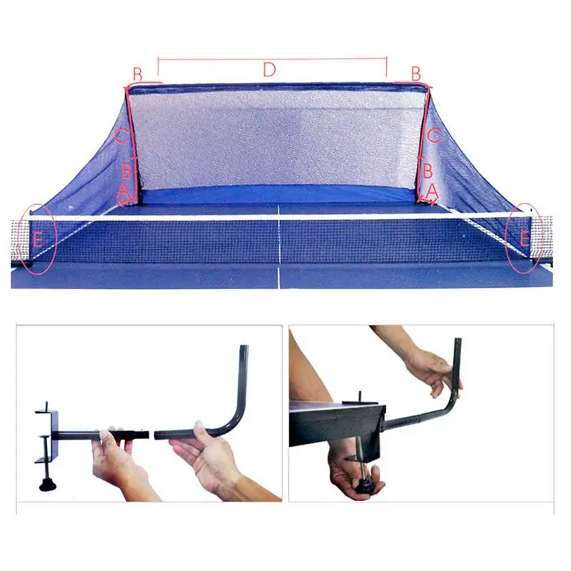 Bolas de tênis de mesa portáteis rede de captura profissional bola de ping pong treinamento coleta net robô automático servir prática