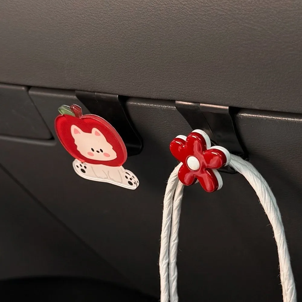 Cartoon Pattern Car Storage Hook Hidden Large Load-Bearing Car Organizer Clips Universal Car Hooks Car Interior Accessories