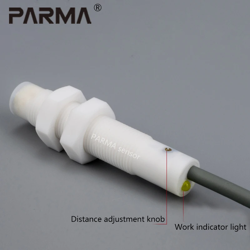 Interruptor de proximidade capacitivo resistente à corrosão M12, sensor de material de nível de líquido resistente à corrosão ácida e alcalina