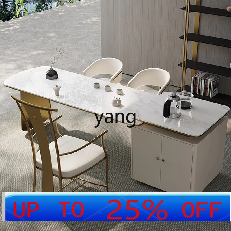 

LH modern reception kung fu tea table living room balcony study large tea table and chair combination