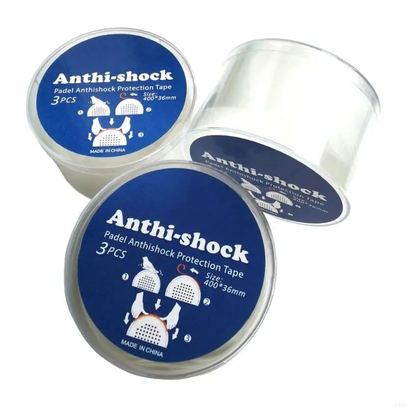 3PCSビーチテニスラケットパドルヘッド保護テープラケットヘッドエッジガード保護テープテニススポーツパート24BD