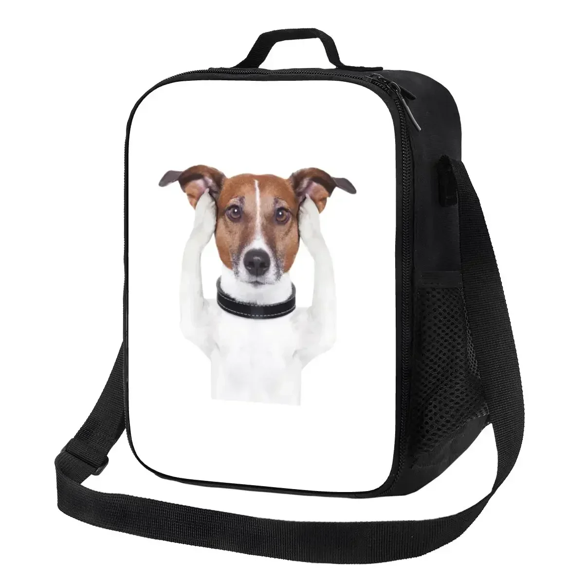 Custom Jack Russell Terrier Dog Funny Meme Lunch Bag Men Women Warm Cooler Insulated Lunch Boxes for Adult Office