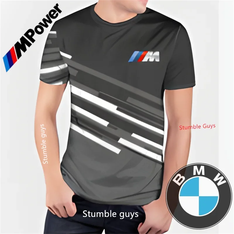 

BMW Summer Kids T-shirt Brand Car Logo Sports Motorcycle Racing M Power Men Short Sleeve Junior Wear