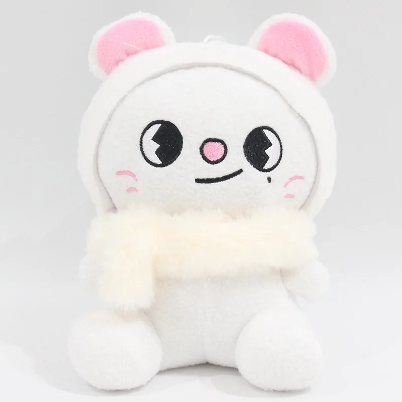 

20 см новая бродячая детская кукла Li Longfu Fang может сидить милую шляпу, шарф, кукла, плюшевая тряпичная кукла, фанат SKZ, праздничный подарок